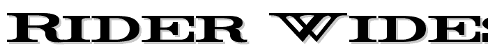 Rider Widest Ultra-expanded Bold font
